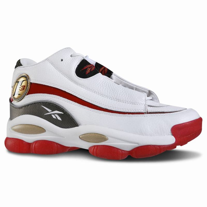 Ghete Baschet Reebok Answer Dmx Barbati Albi/Rosii Romania KC2452WJ